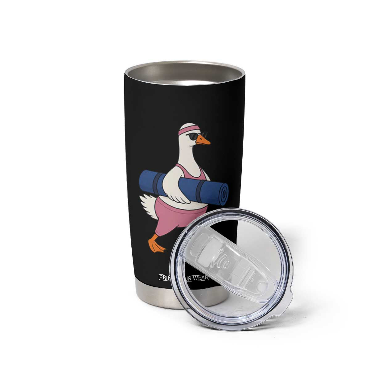 Yoga Goose Carrying Mat Tumbler Cup Funny Yogi Workout Fitness Graphic