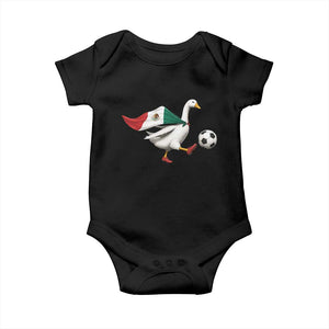 Mexico Soccer Goose Baby Onesie Mexico Futbol Fan TS10 Black Print Your Wear