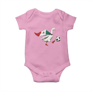 Mexico Soccer Goose Baby Onesie Mexico Futbol Fan TS10 Light Pink Print Your Wear
