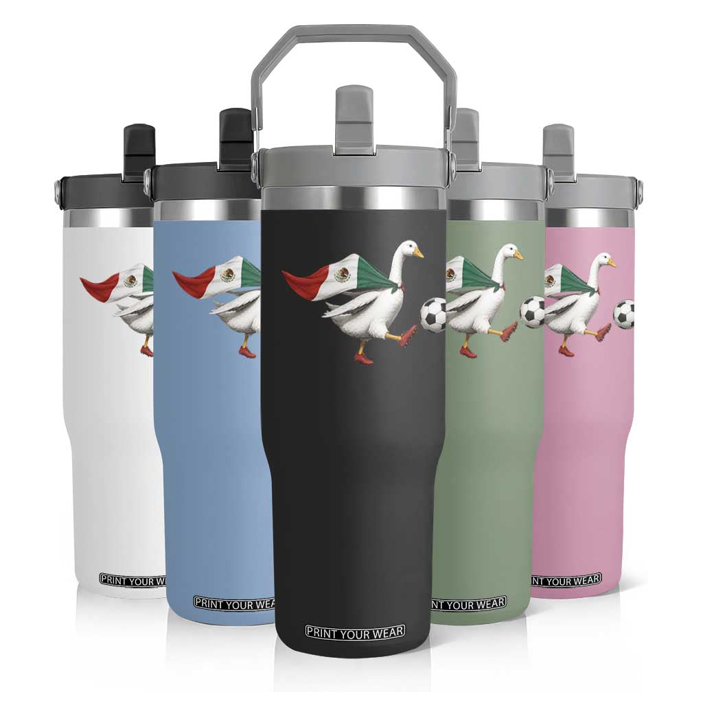 Mexico Soccer Goose Flip Straw Tumbler Mexico Futbol Fan TS10 Print Your Wear