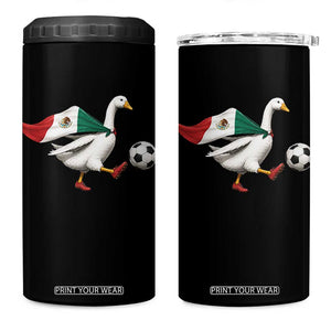 Mexico Soccer Goose 4 in 1 Can Cooler Tumbler Mexico Futbol Fan TS10 One Size: 16 oz Black Print Your Wear