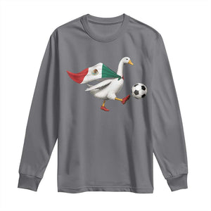 Mexico Soccer Goose Long Sleeve Shirt Mexico Futbol Fan TS10 Charcoal Print Your Wear