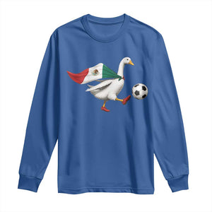 Mexico Soccer Goose Long Sleeve Shirt Mexico Futbol Fan TS10 Royal Blue Print Your Wear