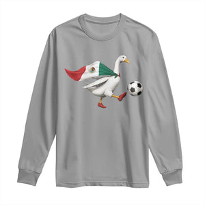 Mexico Soccer Goose Long Sleeve Shirt Mexico Futbol Fan TS10 Sport Gray Print Your Wear