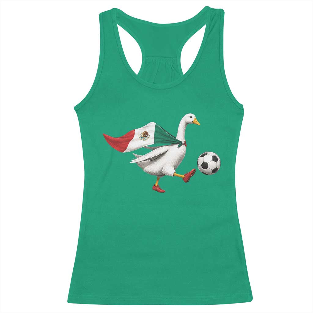 Mexico Soccer Goose Racerback Tank Top Mexico Futbol Fan TS10 Irish Green Print Your Wear