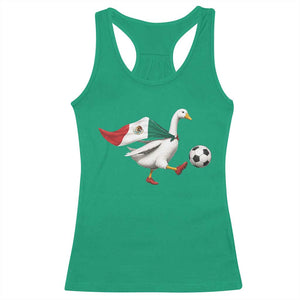 Mexico Soccer Goose Racerback Tank Top Mexico Futbol Fan TS10 Irish Green Print Your Wear