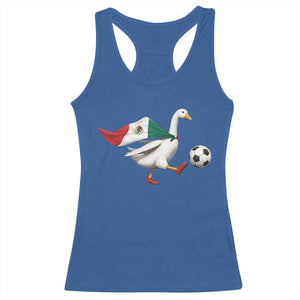 Mexico Soccer Goose Racerback Tank Top Mexico Futbol Fan TS10 Royal Blue Print Your Wear