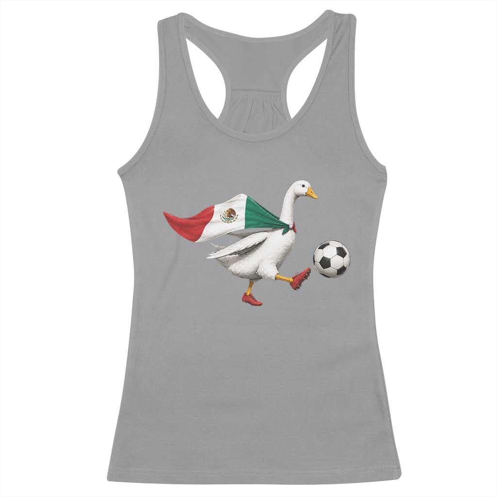 Mexico Soccer Goose Racerback Tank Top Mexico Futbol Fan TS10 Sport Gray Print Your Wear