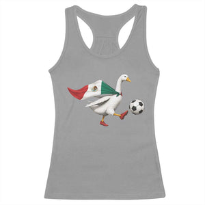Mexico Soccer Goose Racerback Tank Top Mexico Futbol Fan TS10 Sport Gray Print Your Wear