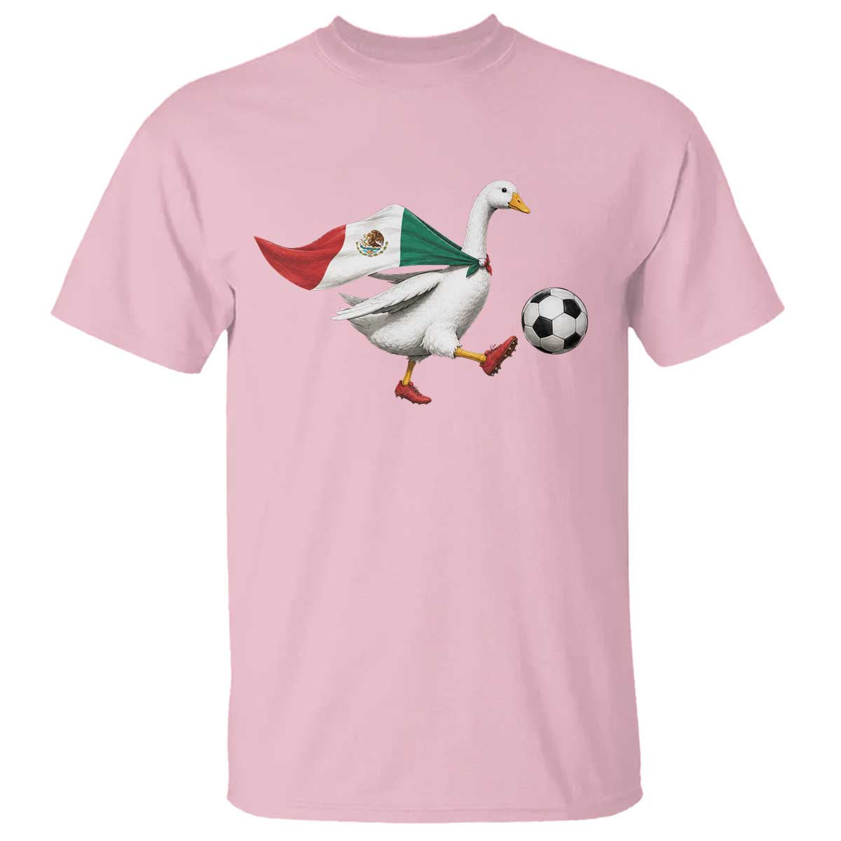 Mexico Soccer Goose T Shirt Mexico Futbol Fan TS10 Light Pink Print Your Wear