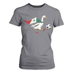 Mexico Soccer Goose T Shirt For Women Mexico Futbol Fan TS10 Charcoal Print Your Wear