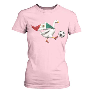 Mexico Soccer Goose T Shirt For Women Mexico Futbol Fan TS10 Light Pink Print Your Wear