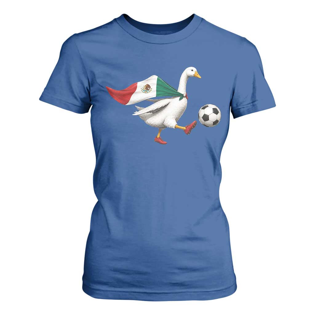 Mexico Soccer Goose T Shirt For Women Mexico Futbol Fan TS10 Royal Blue Print Your Wear