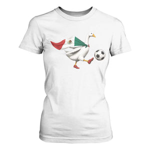 Mexico Soccer Goose T Shirt For Women Mexico Futbol Fan TS10 White Print Your Wear