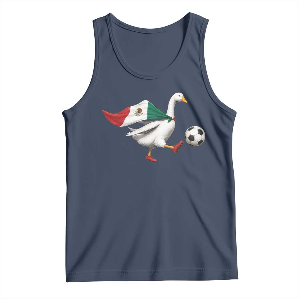 Mexico Soccer Goose Tank Top Mexico Futbol Fan TS10 Navy Print Your Wear