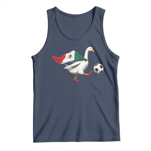 Mexico Soccer Goose Tank Top Mexico Futbol Fan TS10 Navy Print Your Wear