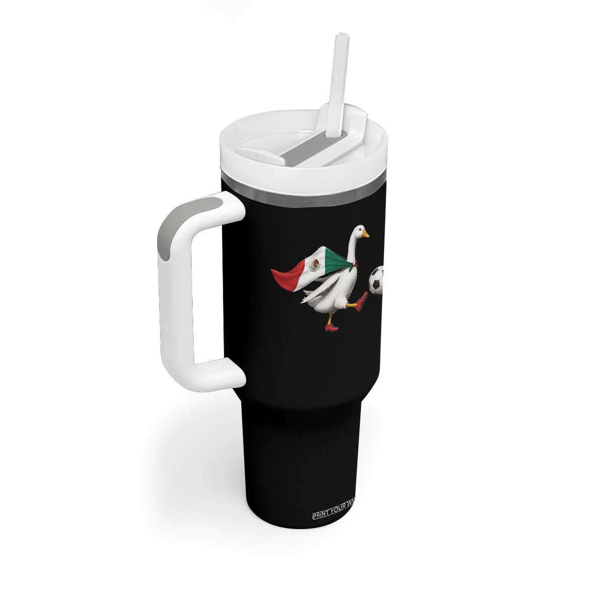 Mexico Soccer Goose Tumbler With Handle Mexico Futbol Fan TS10 Print Your Wear