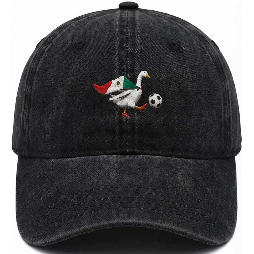 Mexico Soccer Goose Washed Cotton Baseball Cap Mexico Futbol Fan TS10 Print Your Wear