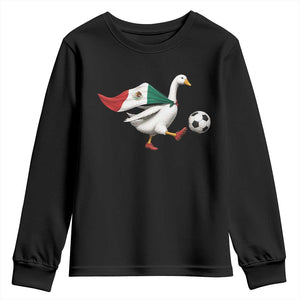 Mexico Soccer Goose Youth Sweatshirt Mexico Futbol Fan TS10 Black Print Your Wear