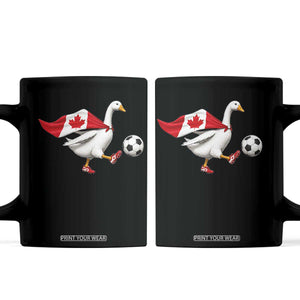 Canada Soccer Goose Coffee Mug Canadian Flag Patriotic Football Fan Graphic TS10 Black Print Your Wear