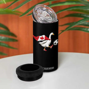 Canada Soccer Goose 4 in 1 Can Cooler Tumbler Canadian Flag Patriotic Football Fan Graphic TS10 Print Your Wear