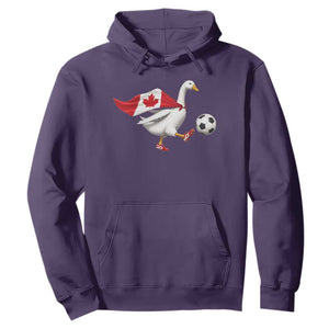 Canada Soccer Goose Hoodie Canadian Flag Patriotic Football Fan Graphic TS10 S Purple Print Your Wear