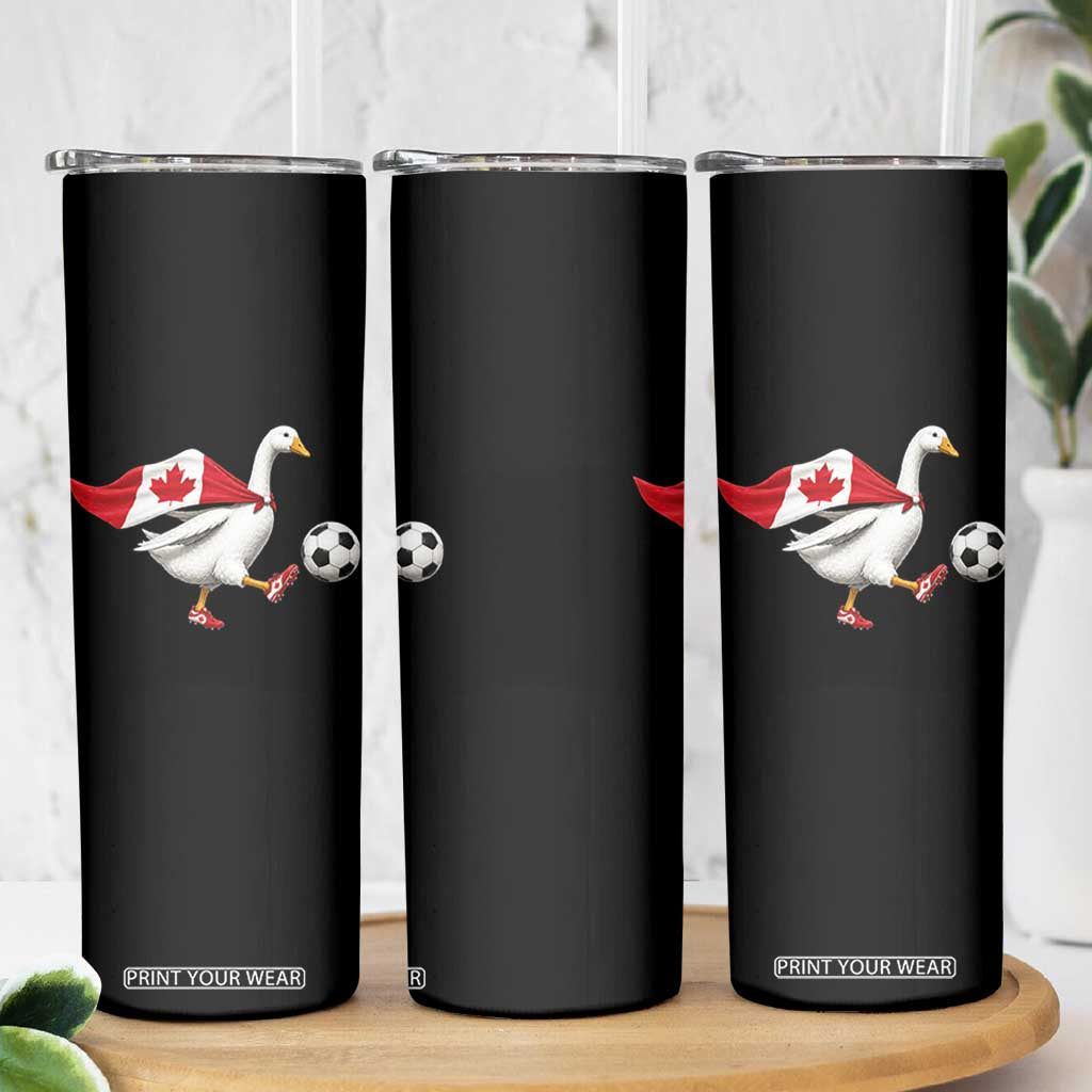 Canada Soccer Goose Skinny Tumbler Canadian Flag Patriotic Football Fan Graphic TS10 Print Your Wear