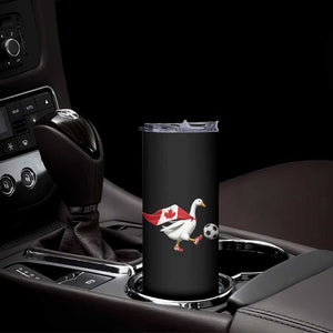 Canada Soccer Goose Skinny Tumbler Canadian Flag Patriotic Football Fan Graphic TS10 Print Your Wear