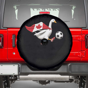 Canada Soccer Goose Spare Tire Cover Canadian Flag Patriotic Football Fan Graphic TS10 Black Print Your Wear