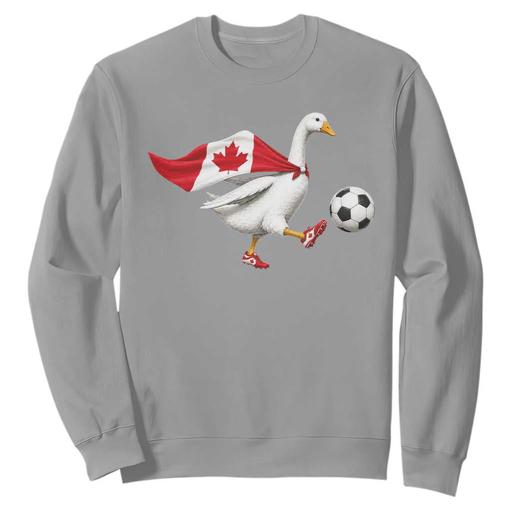 Canada Soccer Goose Sweatshirt Canadian Flag Patriotic Football Fan Graphic TS10 Sport Gray Print Your Wear