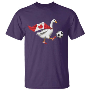 Canada Soccer Goose T Shirt Canadian Flag Patriotic Football Fan Graphic TS10 Purple Print Your Wear