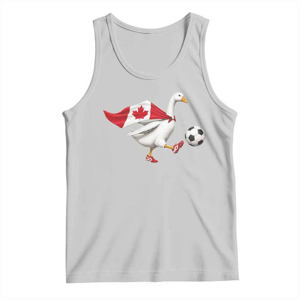 Canada Soccer Goose Tank Top Canadian Flag Patriotic Football Fan Graphic TS10 Ash Print Your Wear