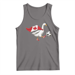 Canada Soccer Goose Tank Top Canadian Flag Patriotic Football Fan Graphic TS10 Deep Heather Print Your Wear