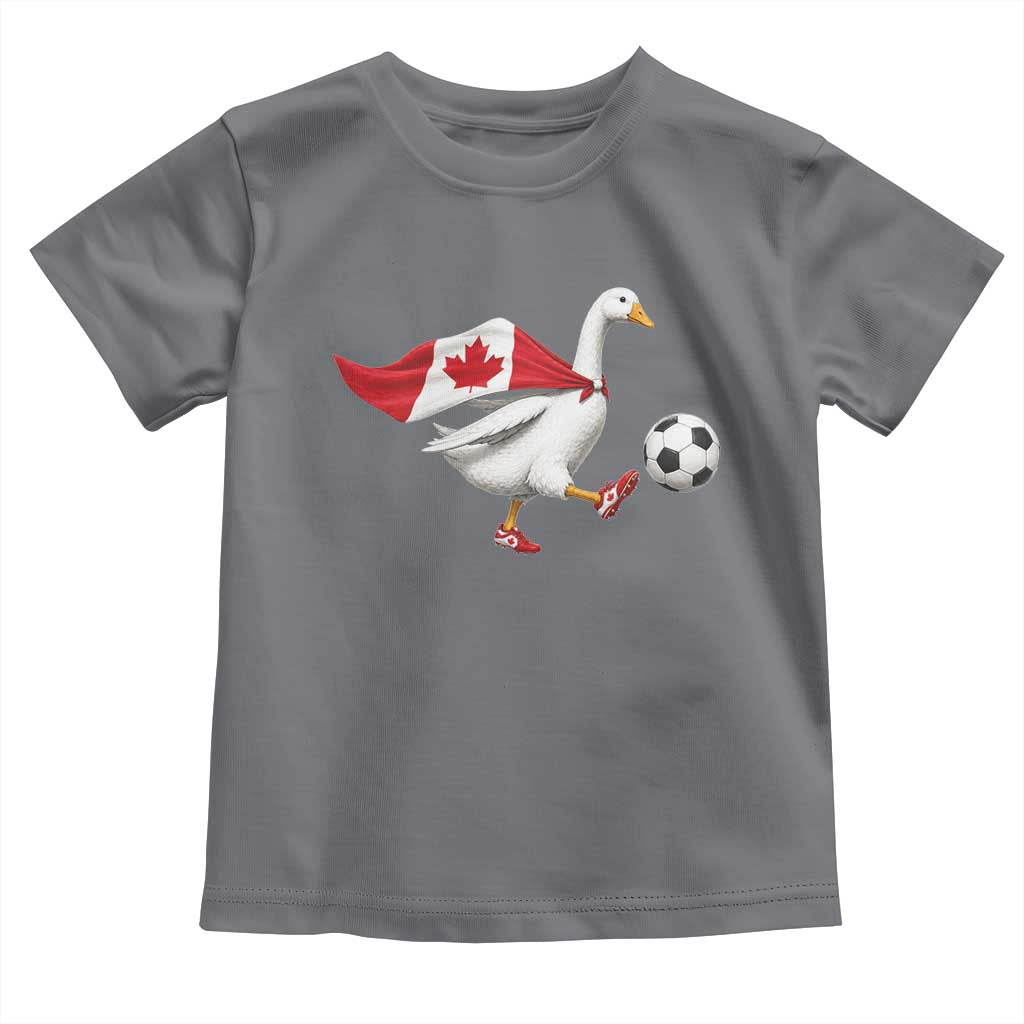 Canada Soccer Goose Toddler T Shirt Canadian Flag Patriotic Football Fan Graphic TS10 Charcoal Print Your Wear