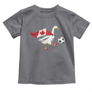 Canada Soccer Goose Toddler T Shirt Canadian Flag Patriotic Football Fan Graphic TS10 Charcoal Print Your Wear