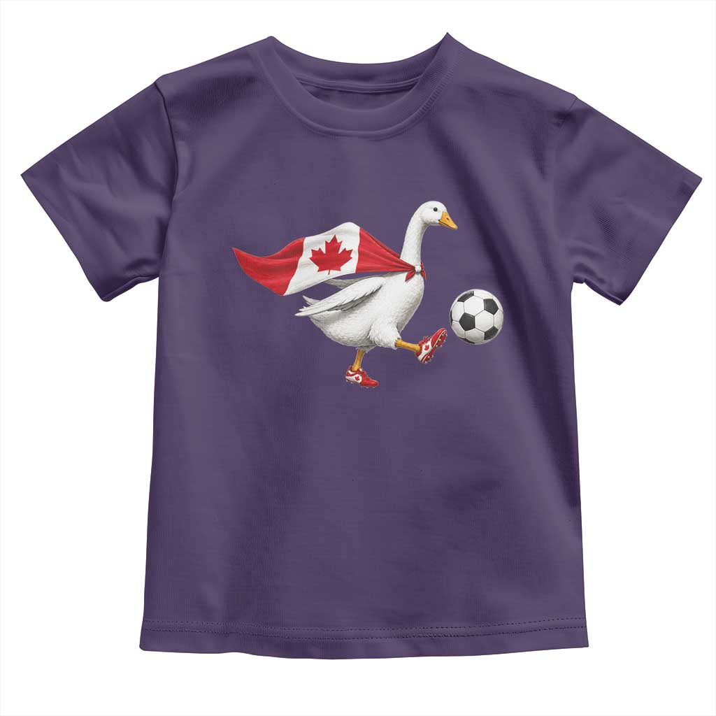 Canada Soccer Goose Toddler T Shirt Canadian Flag Patriotic Football Fan Graphic TS10 Purple Print Your Wear