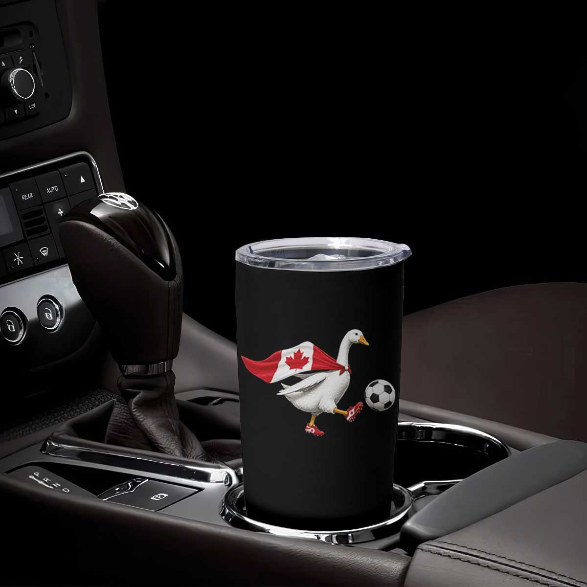 Canada Soccer Goose Tumbler Cup Canadian Flag Patriotic Football Fan Graphic TS10 Print Your Wear