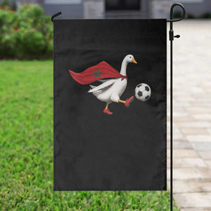 Morocco Soccer Garden Flag Funny Goose Wearing Moroccan Flag Patriotic Football Fan Graphic TS10 Print Your Wear