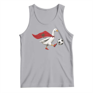 Morocco Soccer Tank Top Funny Goose Wearing Moroccan Flag Patriotic Football Fan Graphic TS10 Athletic Heather Print Your Wear