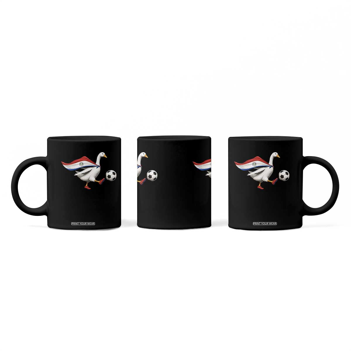 Funny Paraguay Soccer Coffee Mug Goose Wearing Paraguayan Flag Patriotic Football Fan Graphic TS10 Print Your Wear