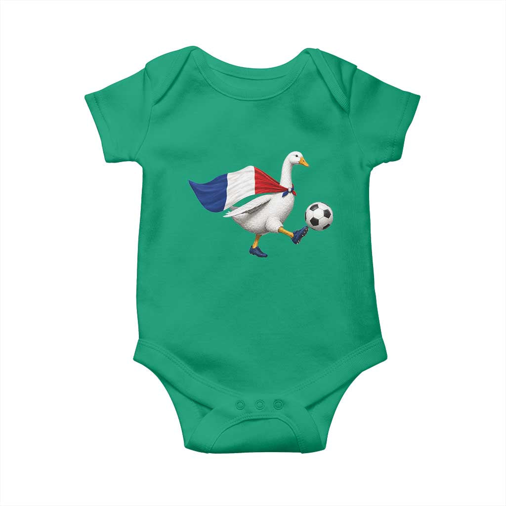 France Soccer Goose Baby Onesie French Flag Patriotic Football Fan Graphic TS10 Irish Green Print Your Wear