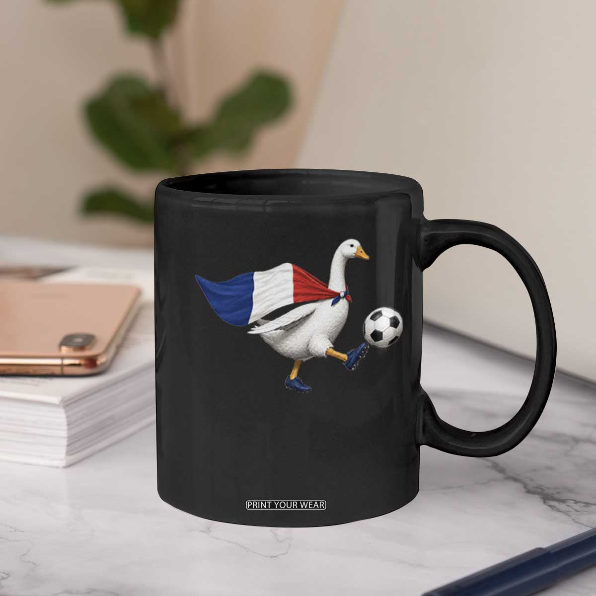 France Soccer Goose Coffee Mug French Flag Patriotic Football Fan Graphic TS10 Print Your Wear