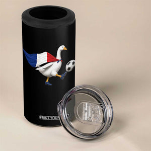 France Soccer Goose 4 in 1 Can Cooler Tumbler French Flag Patriotic Football Fan Graphic TS10 Print Your Wear