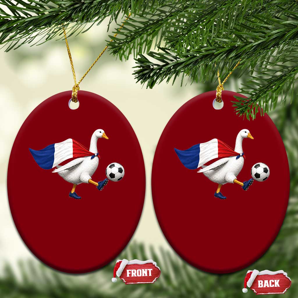 France Soccer Goose Ceramic Ornament French Flag Patriotic Football Fan Graphic TS10 Print Your Wear