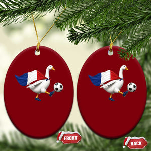 France Soccer Goose Ceramic Ornament French Flag Patriotic Football Fan Graphic TS10 Print Your Wear