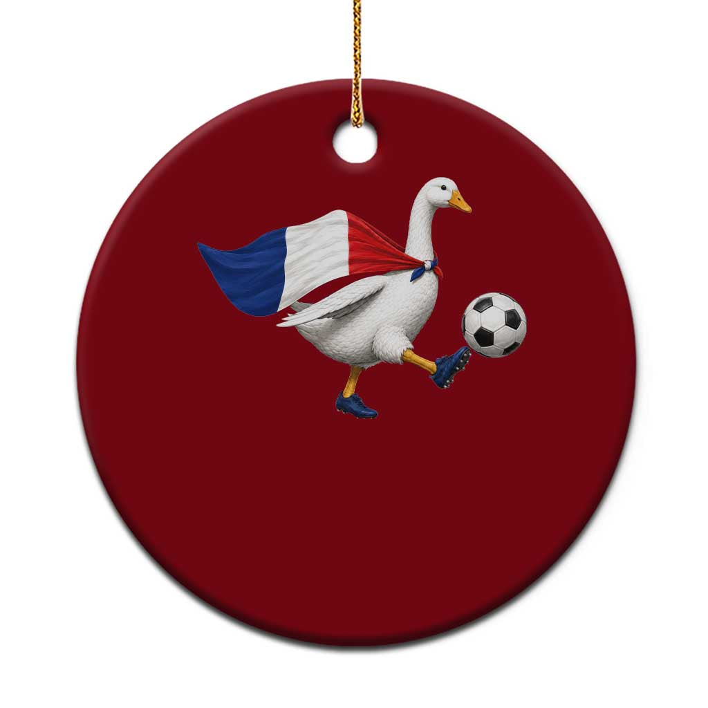 France Soccer Goose Ceramic Ornament French Flag Patriotic Football Fan Graphic TS10 1pc Red Print Your Wear