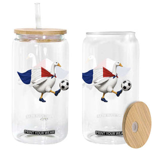 France Soccer Goose Glass Can French Flag Patriotic Football Fan Graphic TS10 Print Your Wear