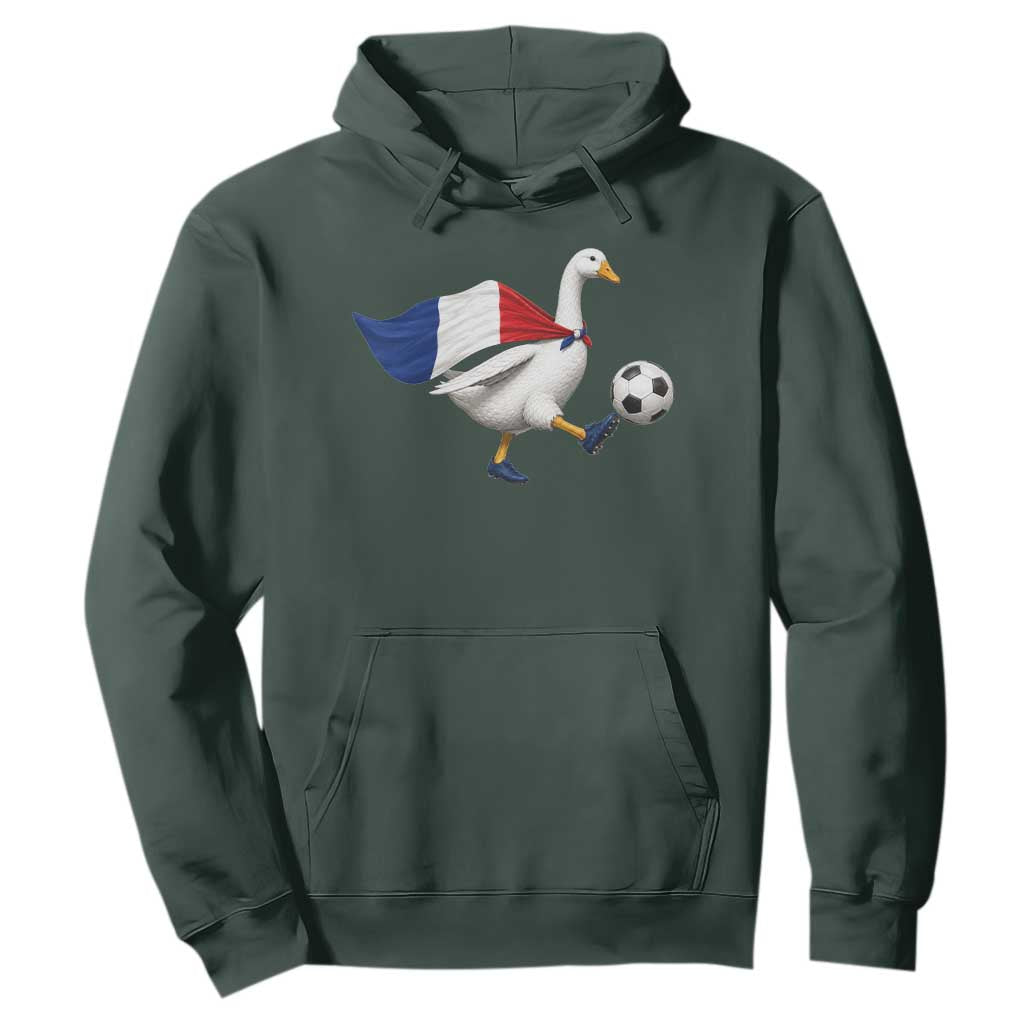 France Soccer Goose Hoodie French Flag Patriotic Football Fan Graphic TS10 Dark Forest Green Print Your Wear