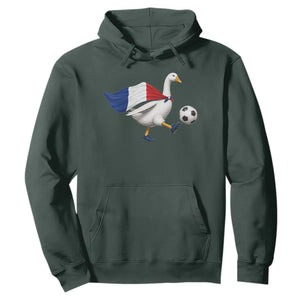 France Soccer Goose Hoodie French Flag Patriotic Football Fan Graphic TS10 Dark Forest Green Print Your Wear
