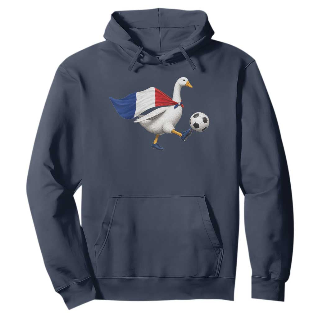 France Soccer Goose Hoodie French Flag Patriotic Football Fan Graphic TS10 Navy Print Your Wear